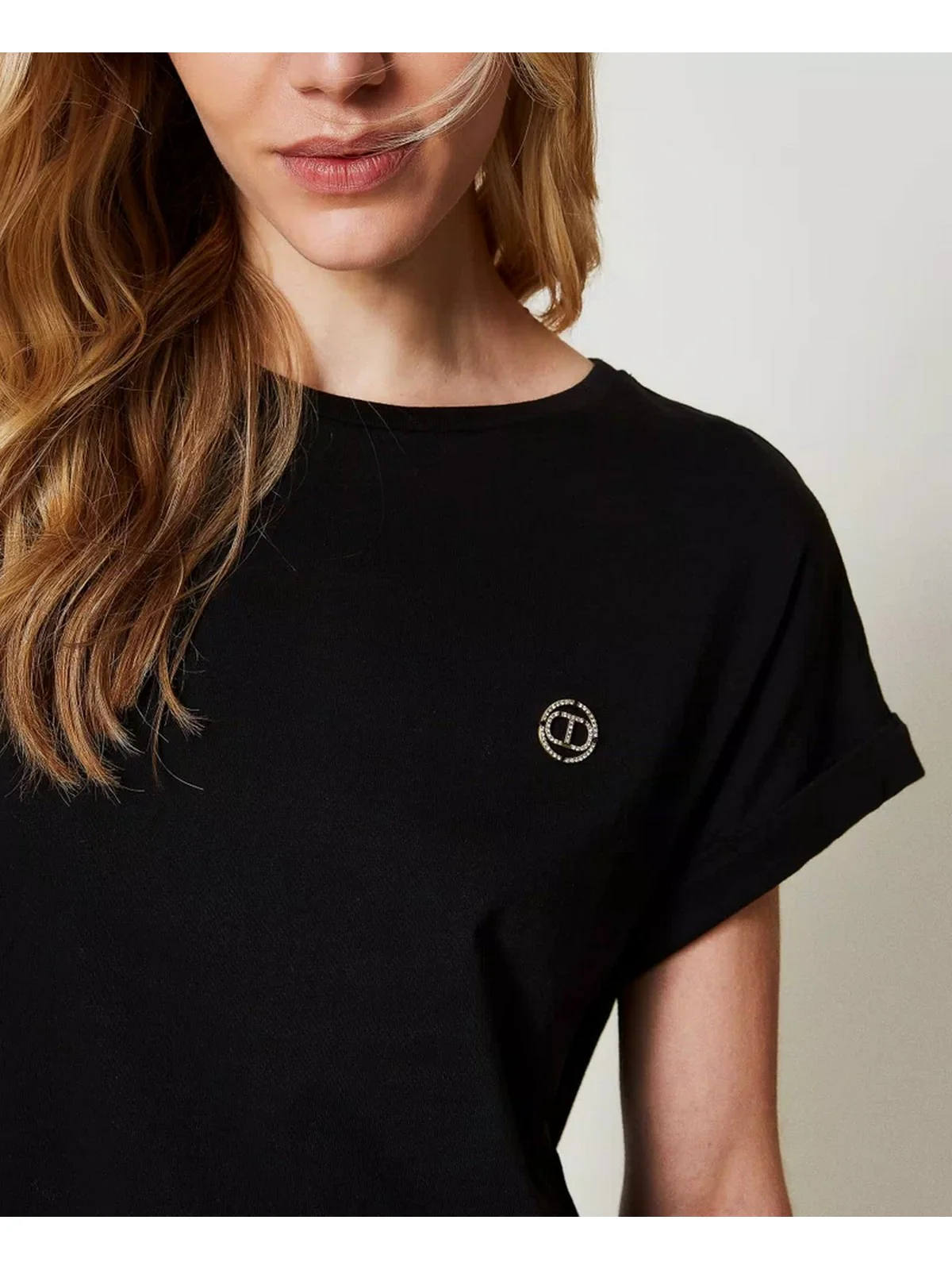 TWINSET T-Shirt e Polo Donna  241TP2215 00006 Nero - Image 5