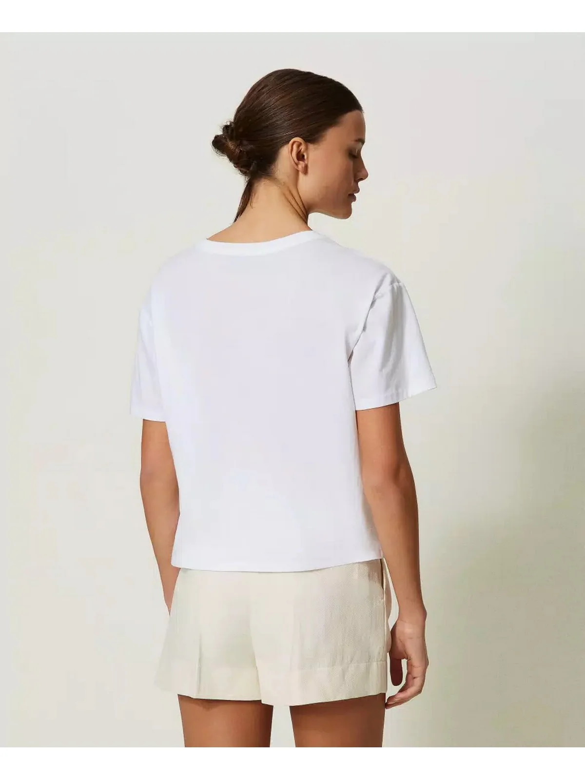TWINSET T-Shirt e Polo Donna  241TP221A 00001 Bianco - Image 4