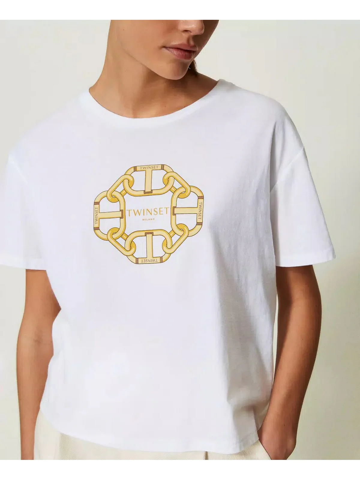 TWINSET T-Shirt e Polo Donna  241TP221A 00001 Bianco - Image 5