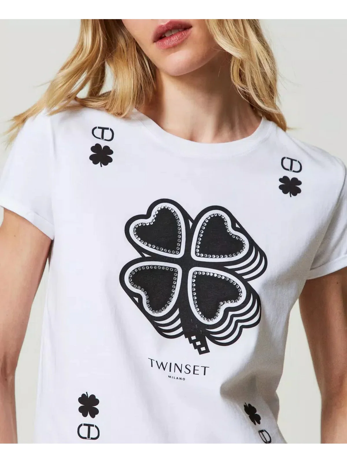 TWINSET T-Shirt e Polo Donna 241TP2702 00001 Bianco - Image 2