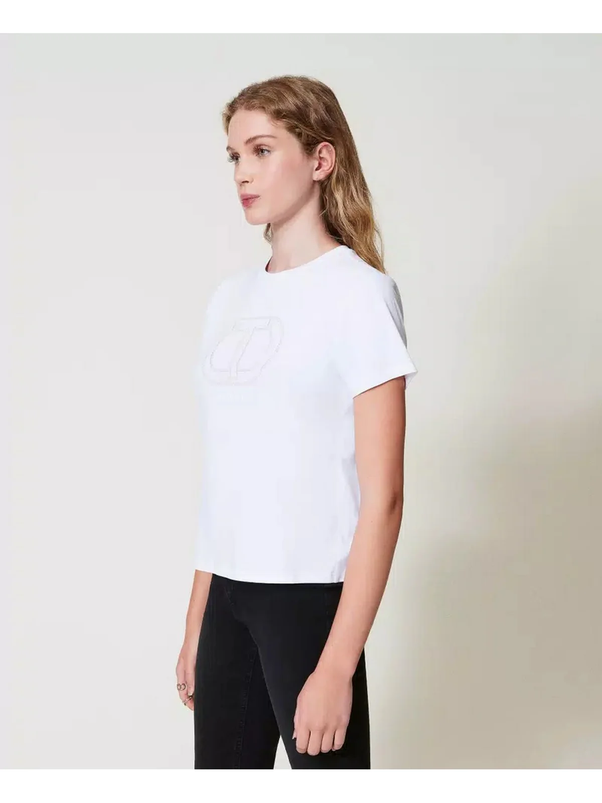 TWINSET T-Shirt e Polo Donna  242TT2460 00001 Bianco - Image 2