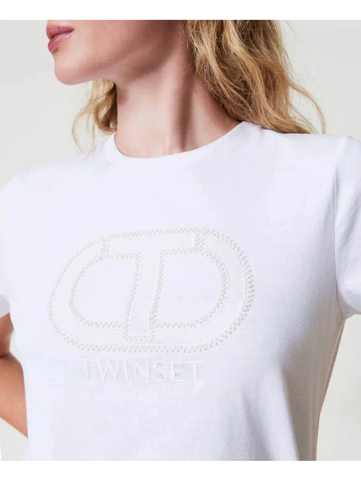 TWINSET T-Shirt e Polo Donna  242TT2460 00001 Bianco - Image 4