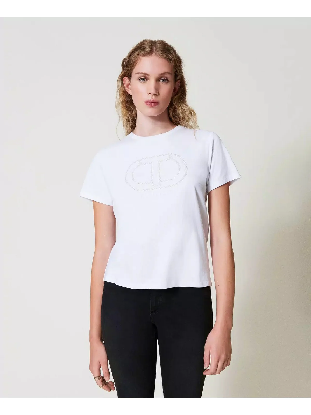 TWINSET T-Shirt e Polo Donna  242TT2460 00001 Bianco - Image 5