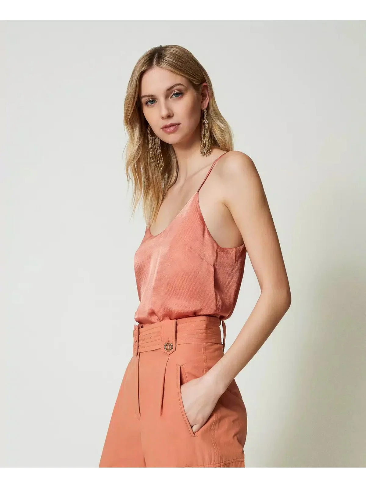 TWINSET Top Donna  241TT2163 11536 Arancione - Image 3