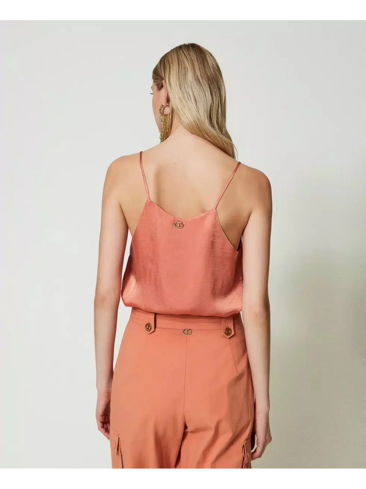 TWINSET Top Donna  241TT2163 11536 Arancione - Image 4