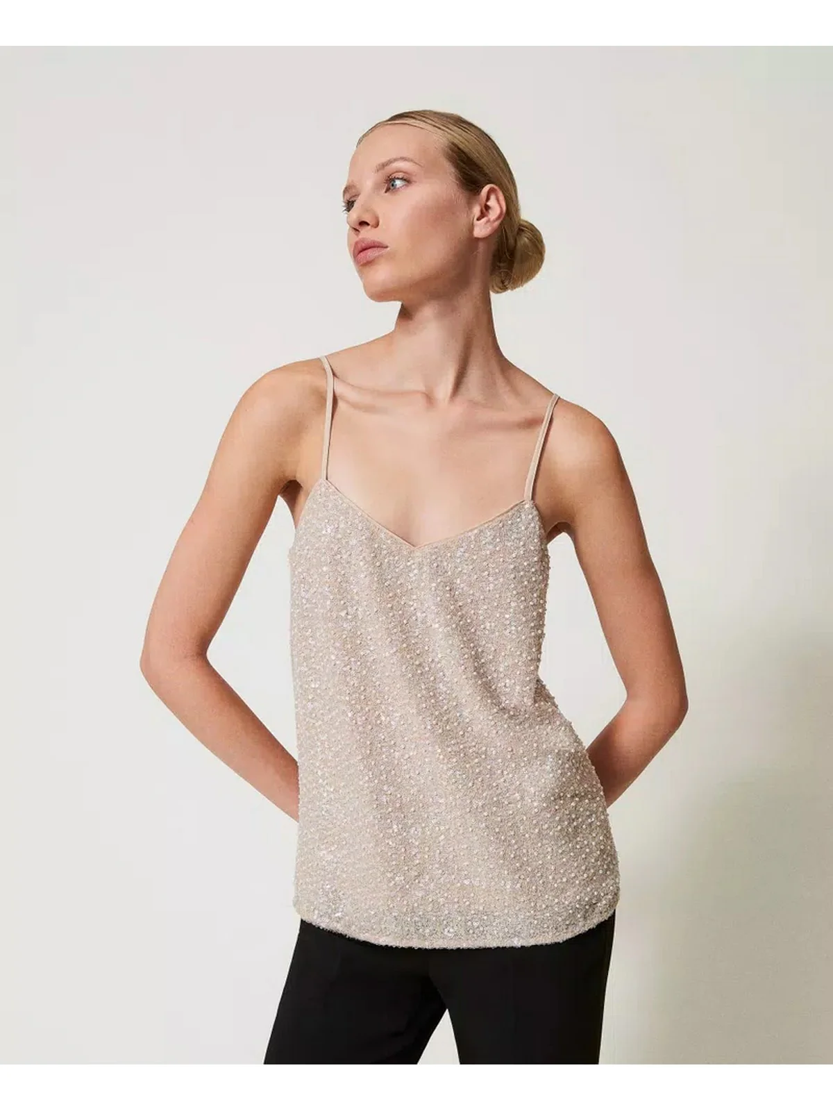 TWINSET Top Donna  251TP2201 12254 Beige - Image 3