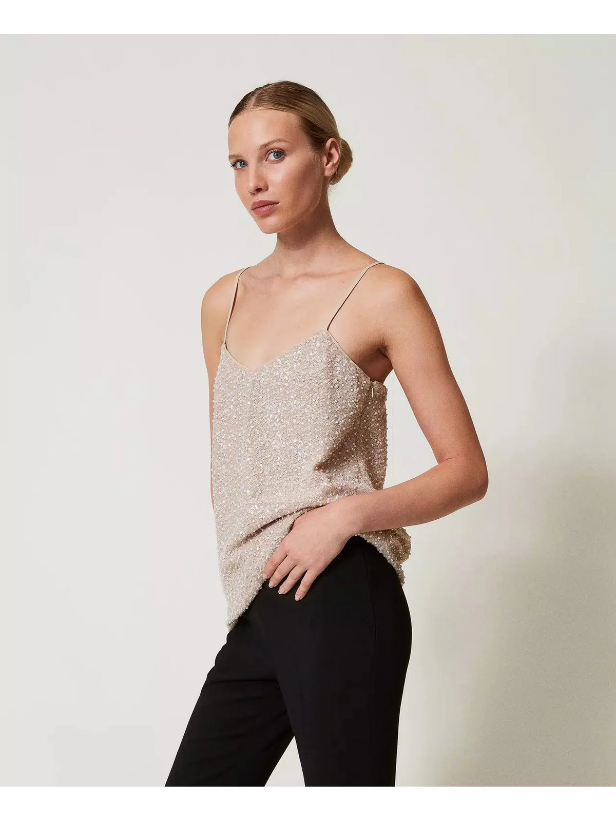 TWINSET Top Donna  251TP2201 12254 Beige - Image 4