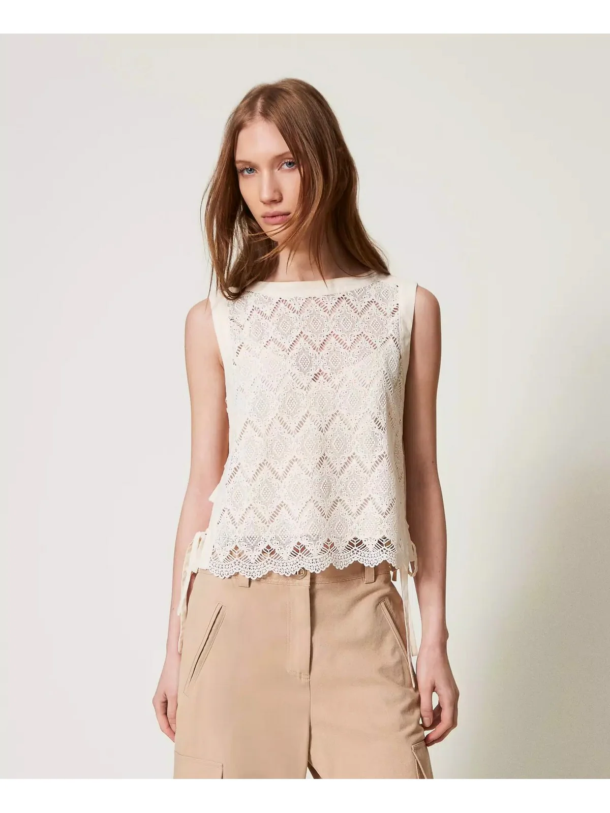 TWINSET Top Donna  251TP2408 12140 Beige - Image 2