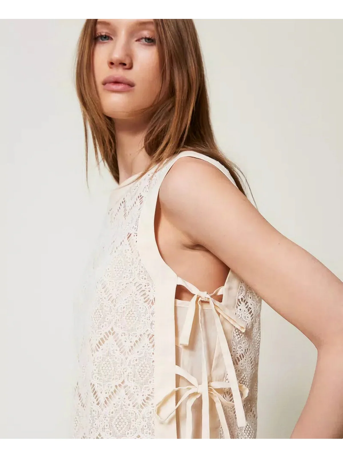 TWINSET Top Donna  251TP2408 12140 Beige - Image 5