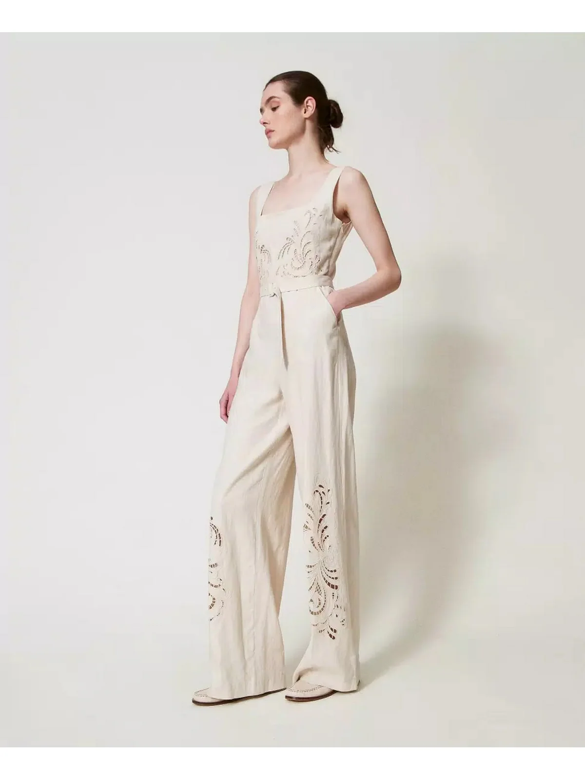TWINSET Tuta Donna  251TP2163 00059 Beige - Image 3