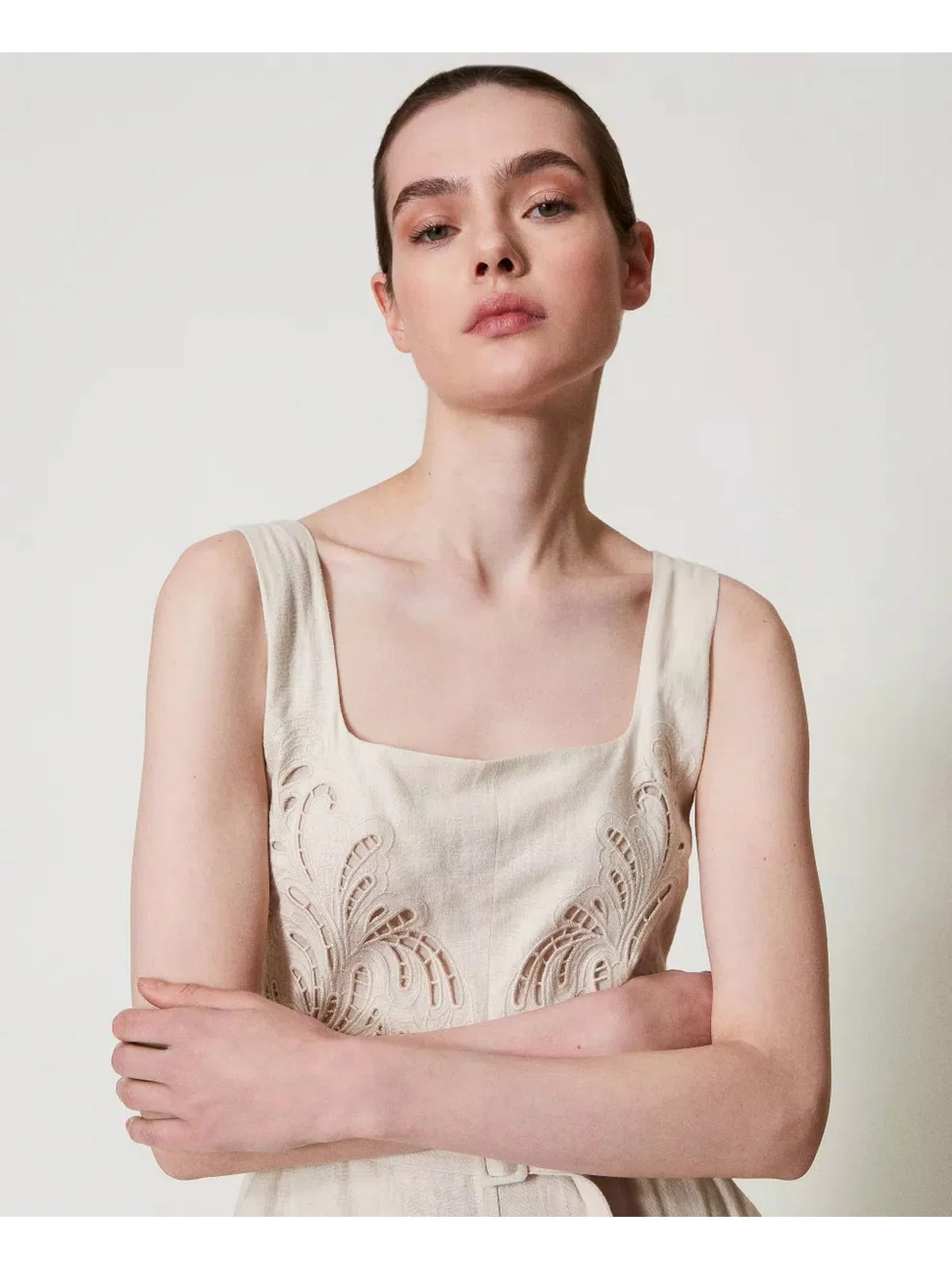 TWINSET Tuta Donna  251TP2163 00059 Beige - Image 5