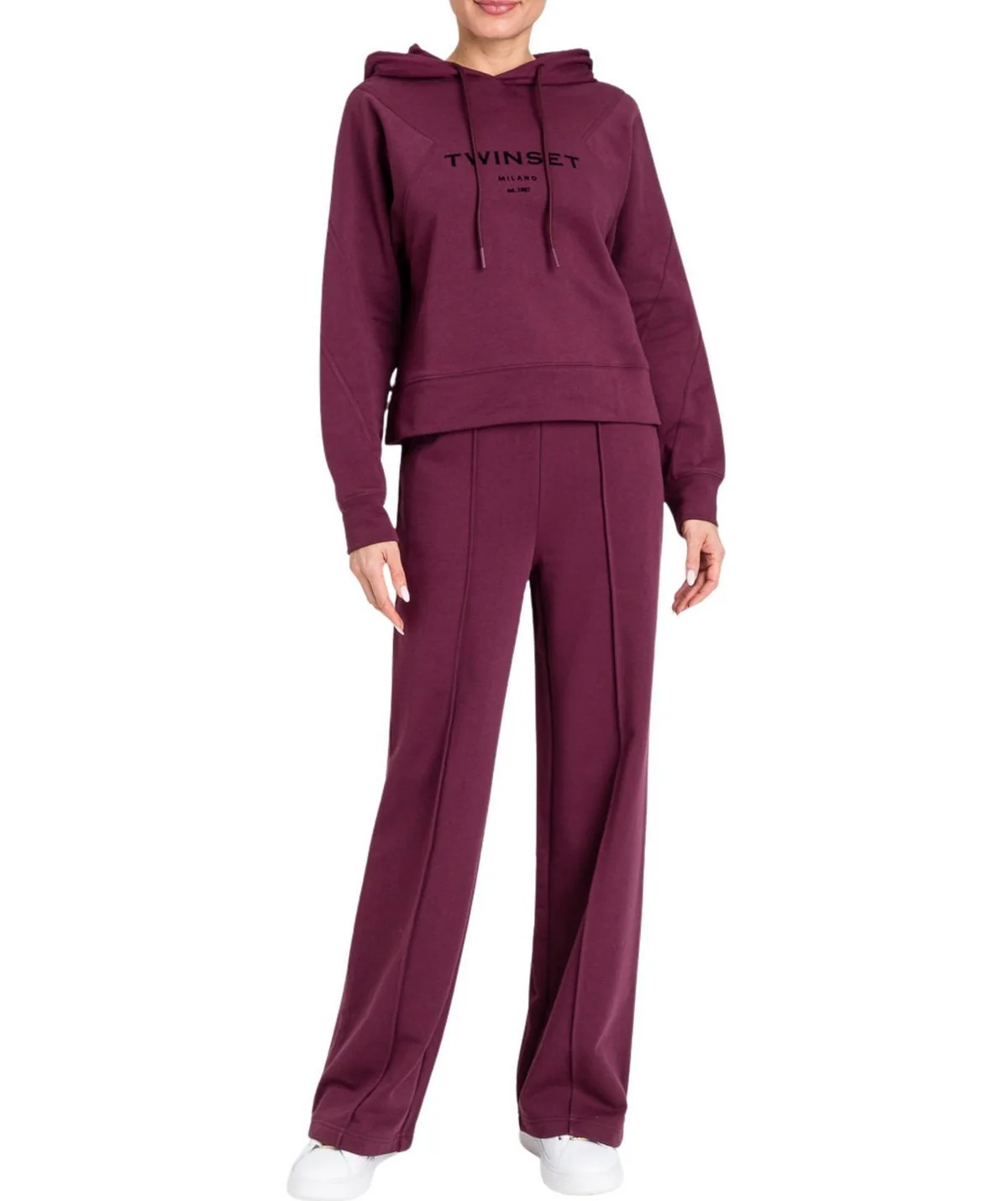 TWINSET Tuta Donna LOGO FLEECE 252TP2681 05609 WINETASTING - Image 2