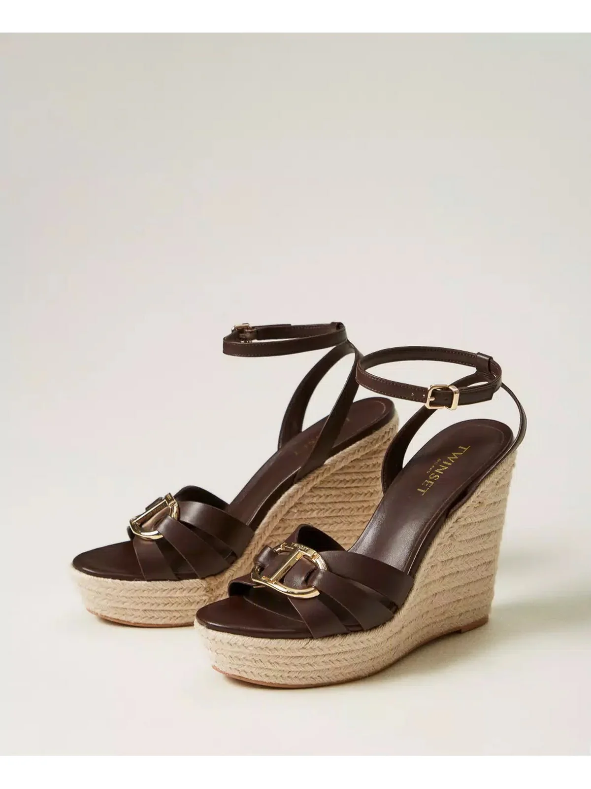 TWINSET Zeppa Donna  251TGT092 10780 Marrone - Image 4