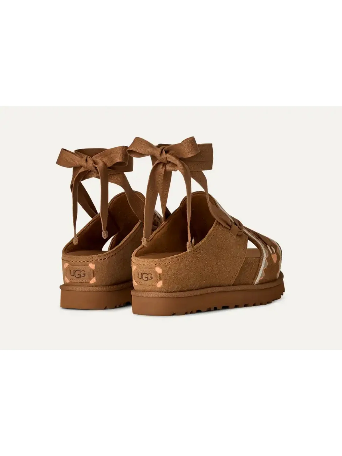 UGG Sandalo Donna W GOLDENSTAR HI ARTISTITCH 1175133 CHMU chestnut multi - Image 4