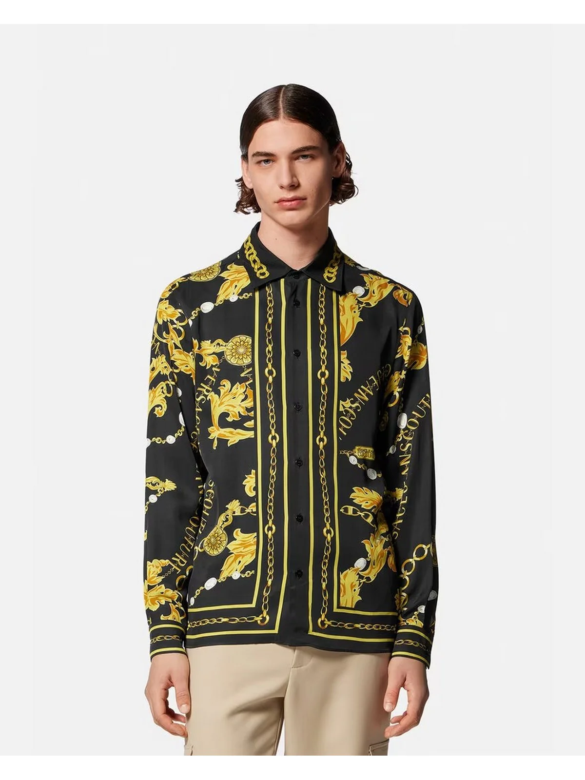 VERSACE JEANS COUTURE Camicia Uomo 75GAL2RC NS315 G89 Nero - Image 2