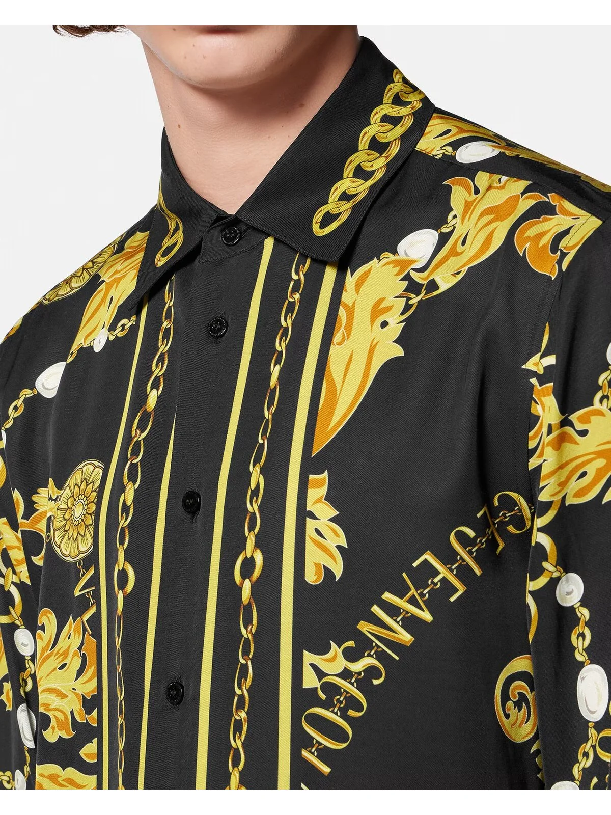 VERSACE JEANS COUTURE Camicia Uomo 75GAL2RC NS315 G89 Nero - Image 4