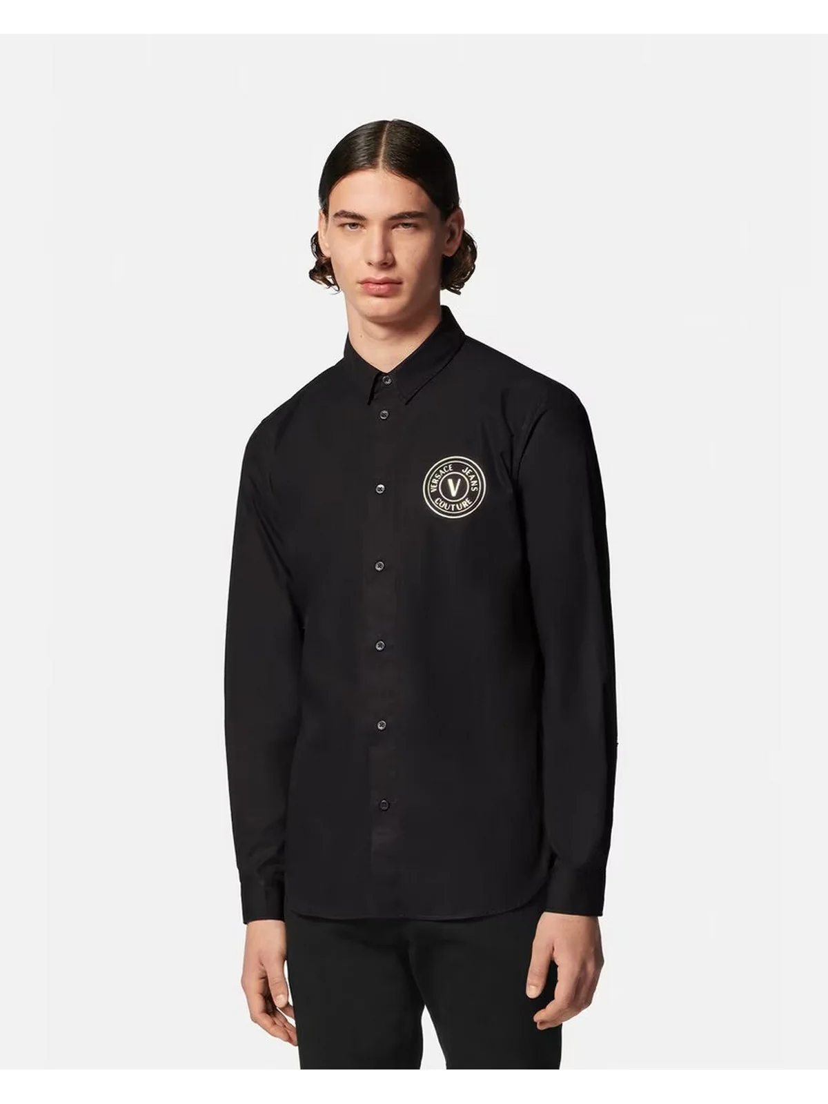 VERSACE JEANS COUTURE Camicia Uomo  75GALYS2 CN002 899 Nero - Image 2