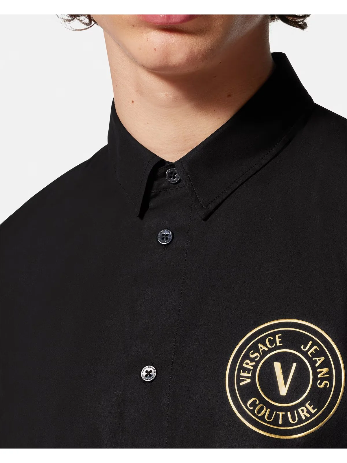 VERSACE JEANS COUTURE Camicia Uomo  75GALYS2 CN002 899 Nero - Image 4