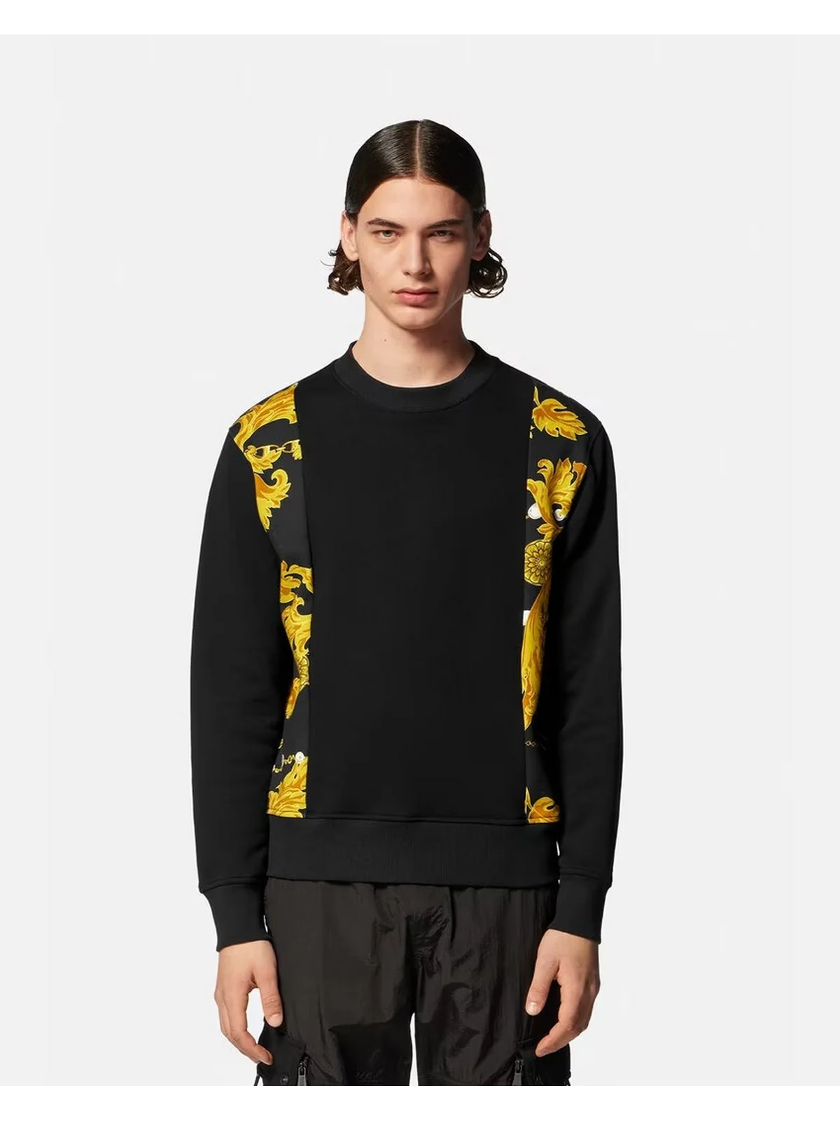 VERSACE JEANS COUTURE Felpa Uomo  75GAI316 FS102 G89 Nero - Image 2