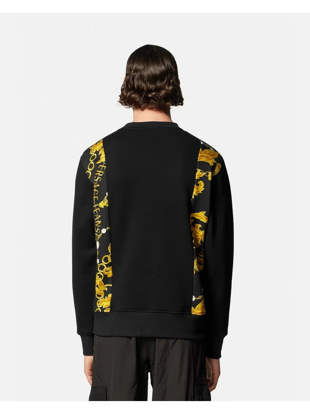 VERSACE JEANS COUTURE Felpa Uomo  75GAI316 FS102 G89 Nero - Image 3
