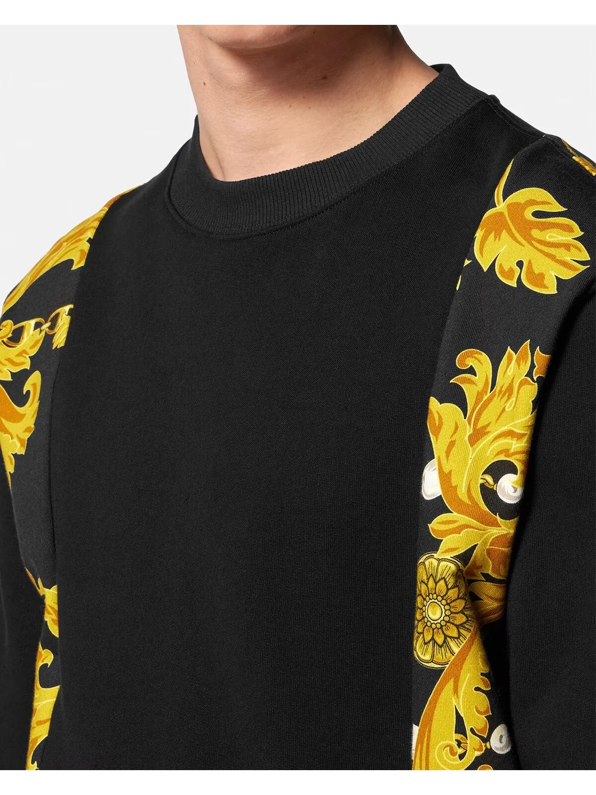 VERSACE JEANS COUTURE Felpa Uomo  75GAI316 FS102 G89 Nero - Image 4