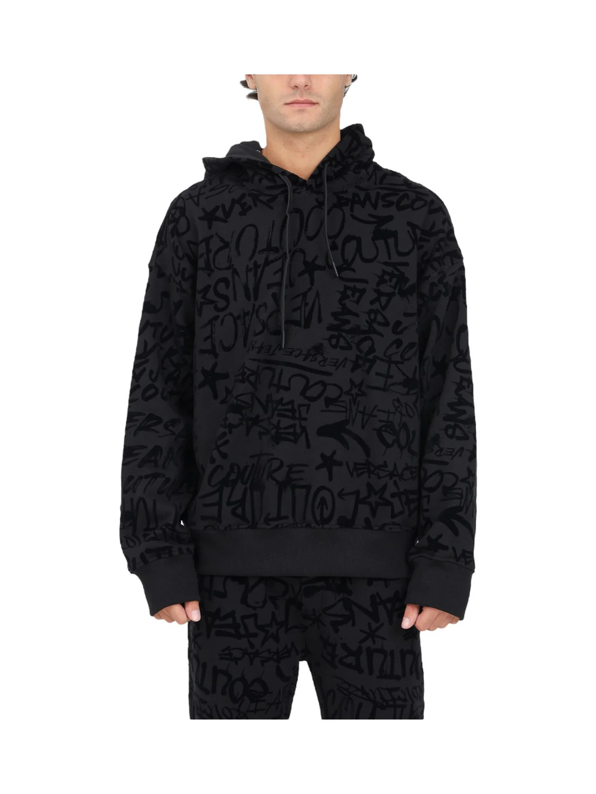 VERSACE JEANS COUTURE Felpa Uomo  75GAI3C0 FS095 899 Nero - Image 2