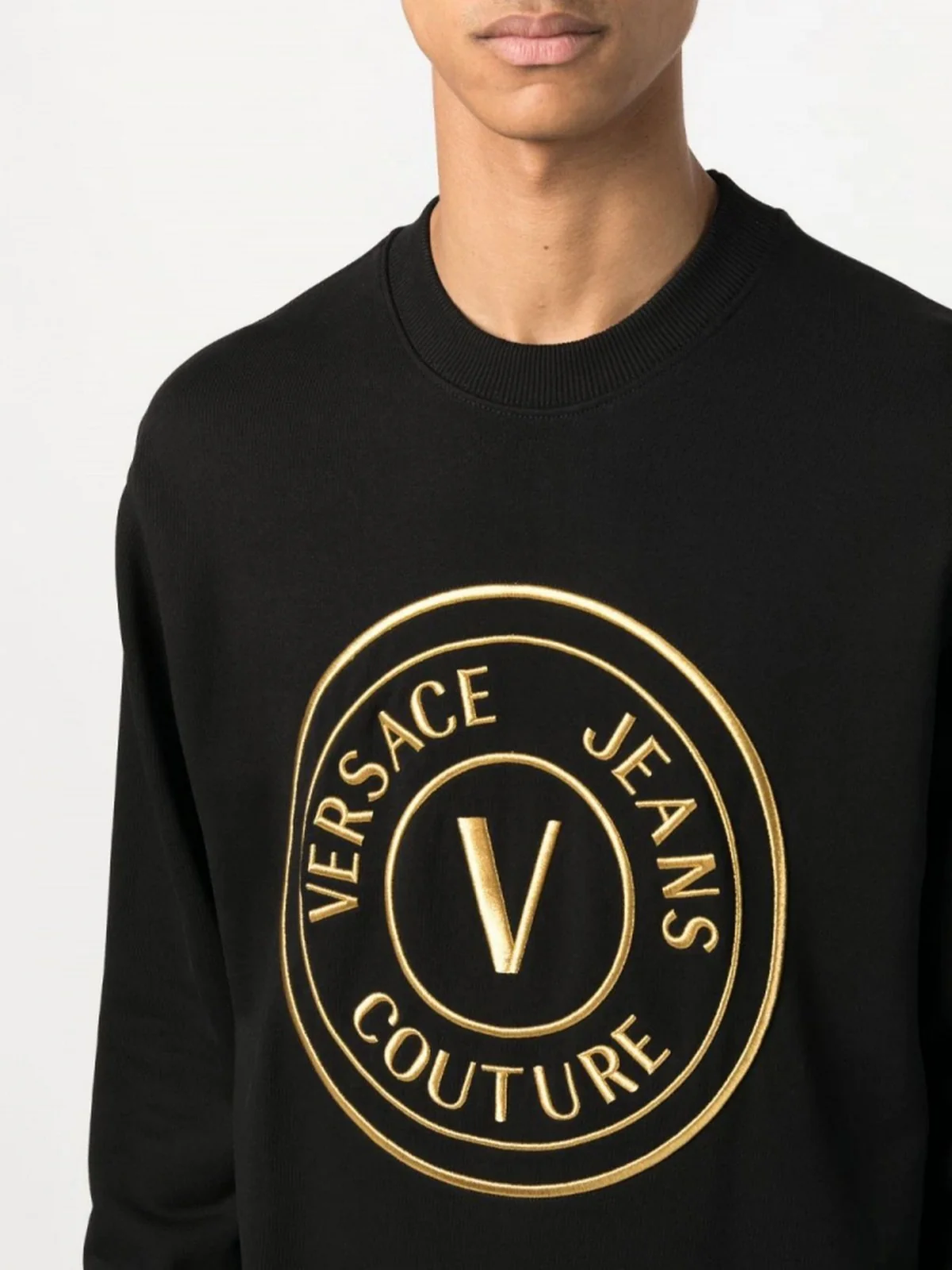VERSACE JEANS COUTURE Felpa Uomo  75GAIT05 CF06T G89 Nero - Image 2