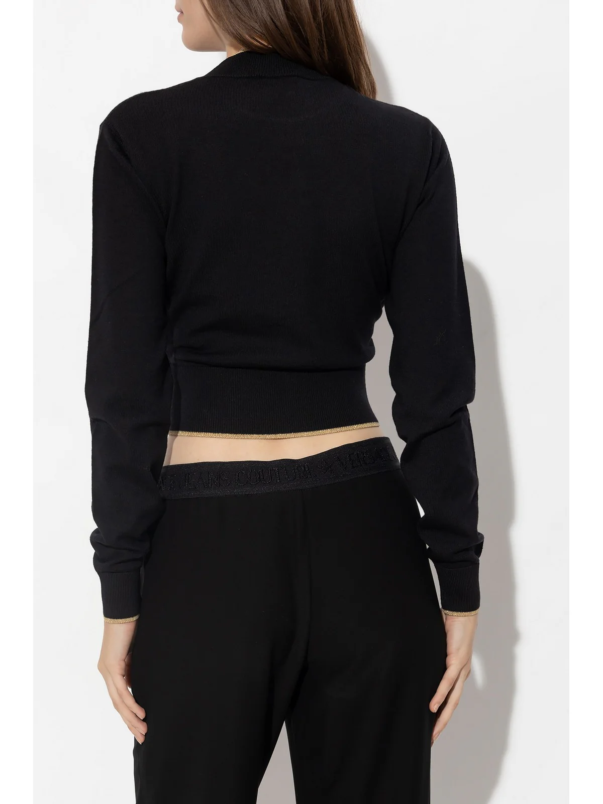 VERSACE JEANS COUTURE Maglione Donna  75HAFM21 CM01A K42 Nero - Image 3