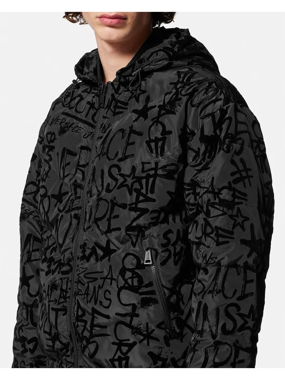 VERSACE JEANS COUTURE Piumino Uomo  75GAUD02 CQD74 899 Nero - Image 4